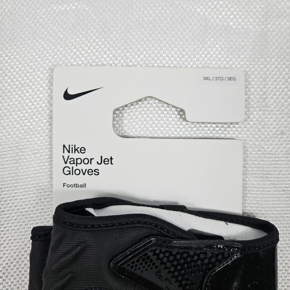 Nike Vapor Jet Football Gloves Mens 3XL‎ Black White FN0283-091 New